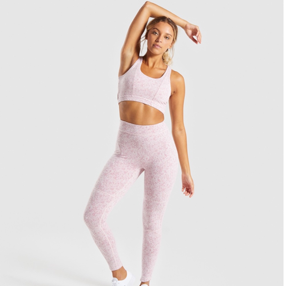 Gymshark Pink Fleur Set